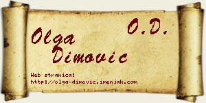 Olga Dimović vizit kartica